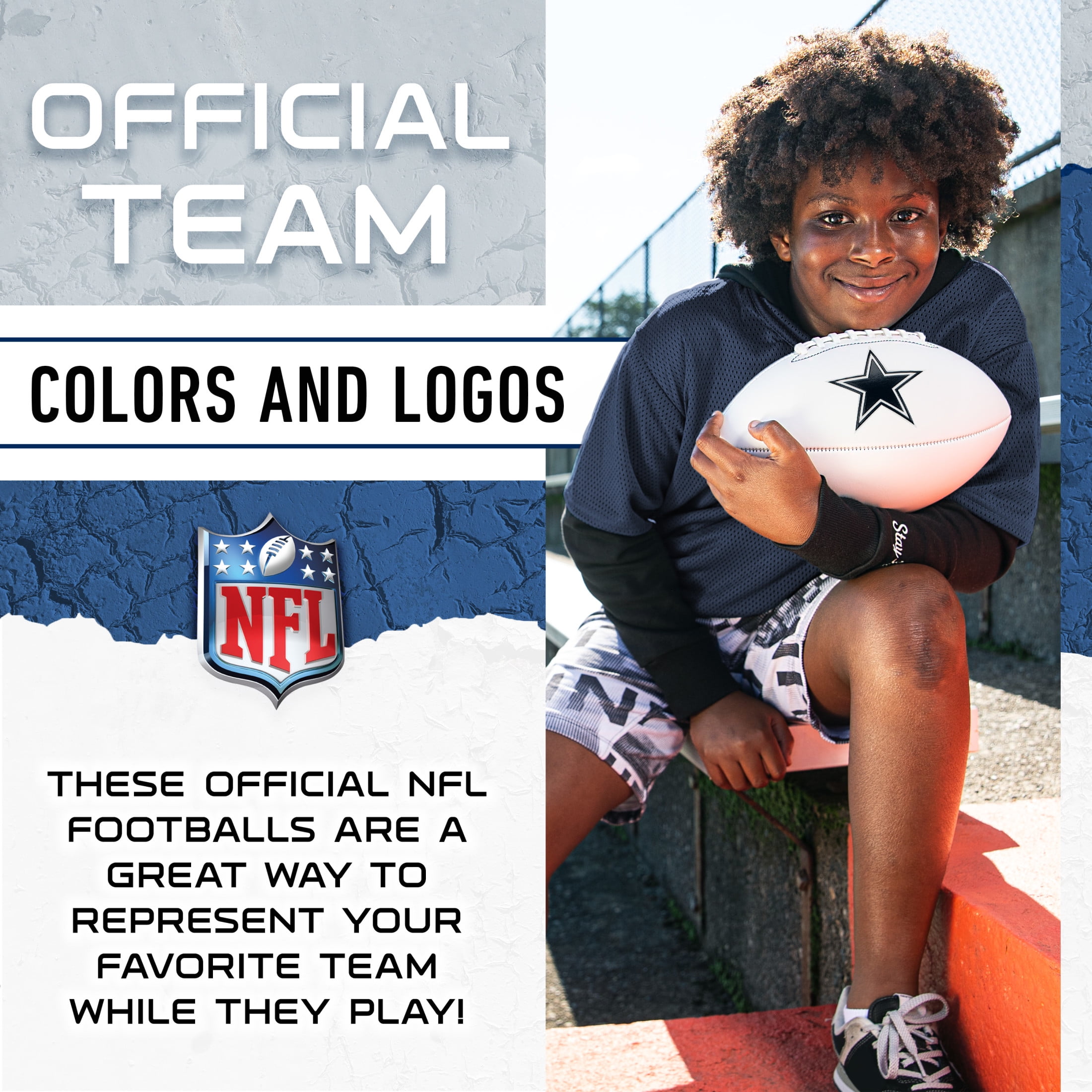 Franklin Sports NFL Dallas Cowboys Autograph Football - Official Size White Panel Souvenir Football for Autographs + Signatures - NFL Team Fan Shop Memorabilia Football for Display