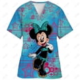 thumbnail image 3 of Camisetas de Mickey, uniformes de enfermera, camisetas de Disney con bolsillo, camiseta de cuello en V para mujer 2023, camiseta de hospital, ropa de verano para mujer, Minnie Mouse, 3 of 5