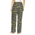 thumbnail image 3 of Xecao Modern Yellow Excavator Women's Straight Lounge Pajama Pants: The Epitome of Relaxed Sleepwear, 3 of 9