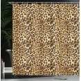 thumbnail image 3 of Ambesonne Brown Shower Curtain, Leopard Print, 69"Wx84"L, Brown, 3 of 4