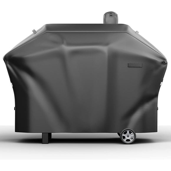 SHIQI-Pellet Grill Cover for Camp Chef Smoker, Cover Upgraded Full-Length Heavy Duty Waterproof Anti-UV Cover for Woodwind Pro 24 PG24SE PG2424SGB SmokePro DLX 24 PG24MZG PG24WWSB, for Weber Searwood