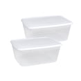 thumbnail image 2 of deevoka 2 Pieces Refrigerator Food Storage Containers Fridge Produce Saver Portable Stackable for Pantry Fridge Household Pizza Crust 3000ml, 2 of 9