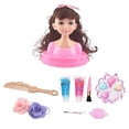 thumbnail image 2 of Child Pretend Set - Girls Play Makeup Hair Styling Toy para de cumpleaños de Navidad - B si CUTICAT Cabezas de muñeca para peinar, 2 of 8