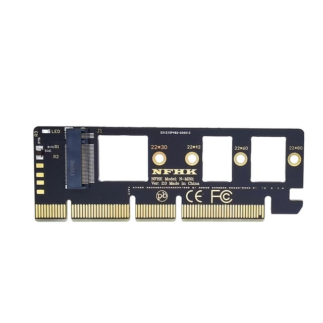 Sidaley Convertidor de interfaz M.2 NVMe SSD a PCIE 3,0 X4/8/16, tarjeta de expansión 2230/2242/2260/2280 SSD, adaptador para Windows 7/8/10 para Juegos de teclado y mouse para computadora