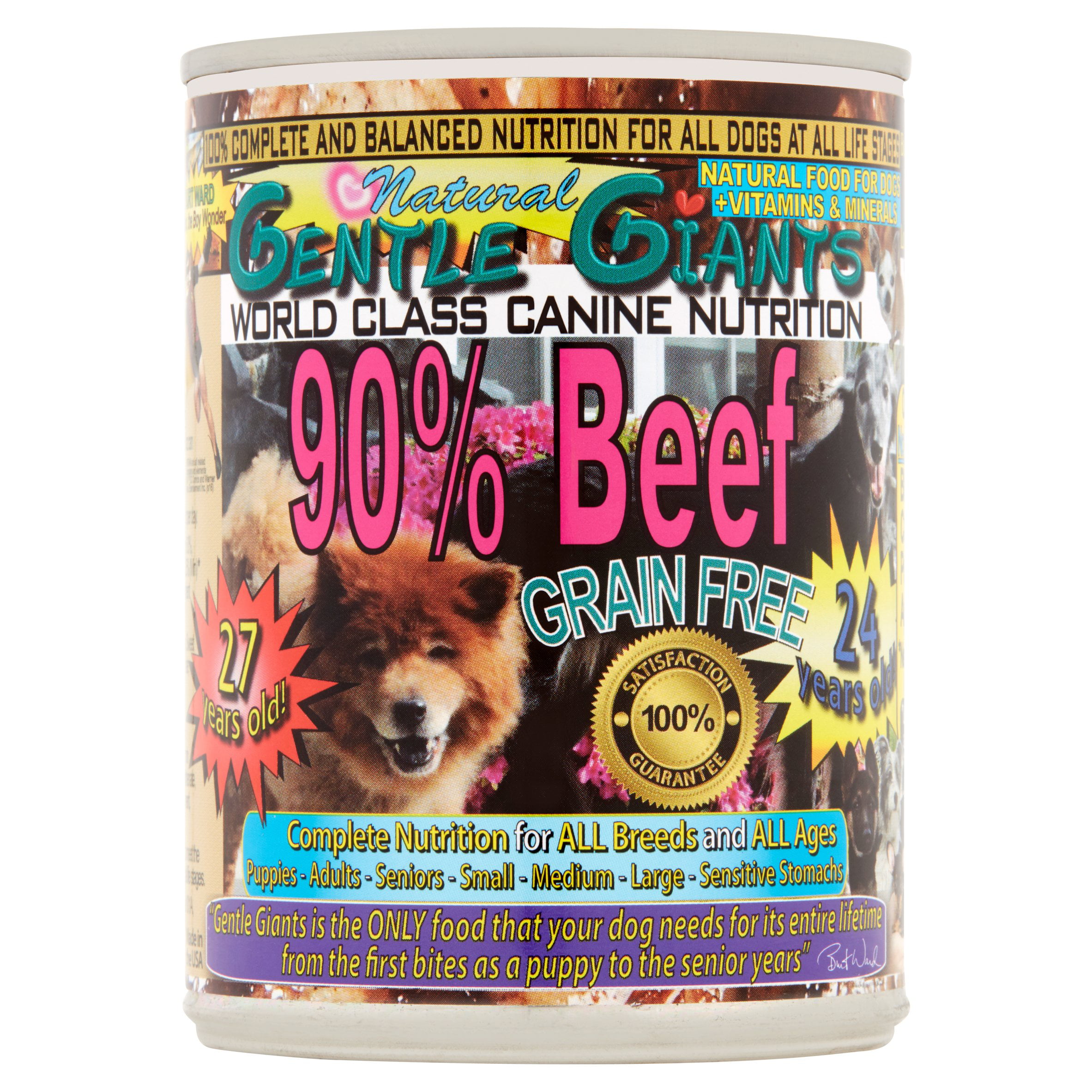 Gentle Giants Canine Nutrition 90 Beef GrainFree Canned