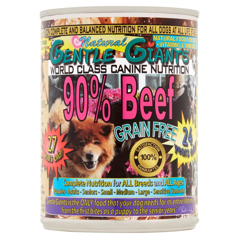 Gentle Giants Canine Nutrition 90 Beef GrainFree Canned Dog Food, 13