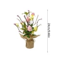 thumbnail image 2 of Mini Easter Egg Tree Decor - Tabletop Tree Statue with Ornament Eggs, Easter Party & Wedding Centerpiece, Spring Summer Home Decoration Gift, 2 of 5