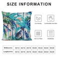 thumbnail image 5 of Qinduosi  Palm Leaf Throw Pillow Cover Set of  Tropical Summer Print with Palm Abstract Nature Pattern Fantasy Dream, Square Cushion Covers Decor for Bed Couch Sofa, ", Blue Mint Green Orange, 5 of 5