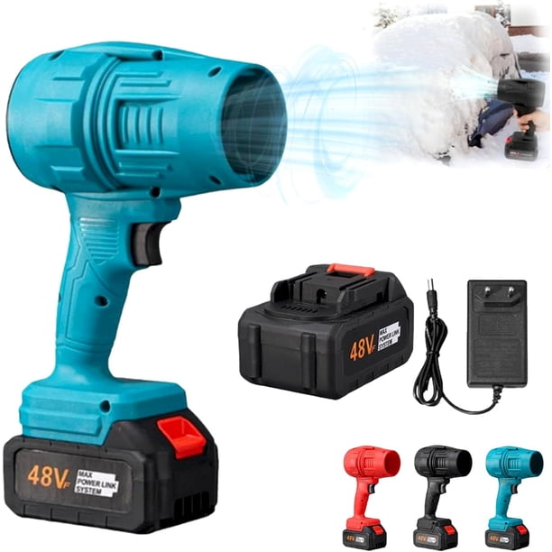 Anchester Turbo Jet Soplr inalámbrico, Turbo Super Power, soplr de hoja Turbo Jet Soplr de mano, Turbo Jet Soplr inalámbrico, Turbo Jet Soplr eléctrico recargable portátil (verde)