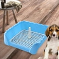 thumbnail image 5 of Pet Cat Training Toilet Tray, with Removable Post Portable Potty Trainer Pee Pad Holder Reusable Washable Dogs Toilet for Indoor Blue Small, 5 of 8