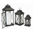 thumbnail image 2 of Melrose Set of 3 Black Traditional Style Candle Lanterns 22", 2 of 2
