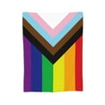 thumbnail image 7 of DouZhe Ultra-Soft Micro Fleece Lightweight Flannel Bed Blanket, Rainbow Lgbtq Pride Flag Print Cozy Warm Throw Blankets, 80"x60", 7 of 7