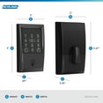 thumbnail image 2 of Schlage Be499wb-Cen Encode Plus Century Touchscreen Electronic Deadbolt - Black, 2 of 7