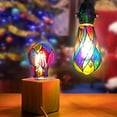 thumbnail image 5 of Jierger Clearance 1 Pack LED Stained Glass Light Bulb LED Bulbs 4W E26 Base ST19 LED Colored Light Bulb Stained Glass Bulb for Decoration Home Lighting Garden Balcony, 5 of 6