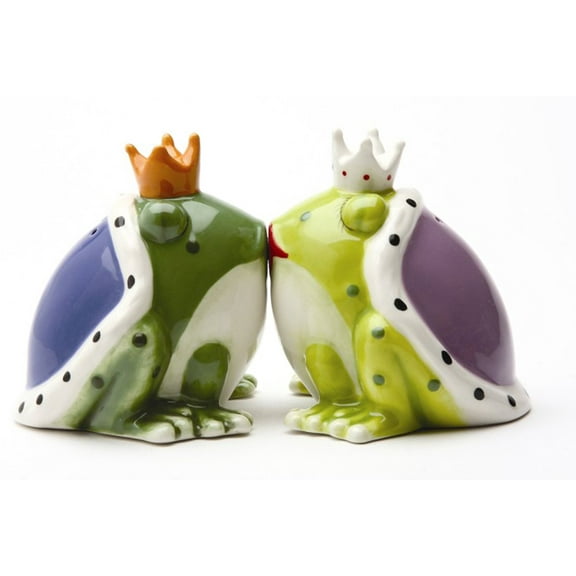Pacific Giftware Kiss a lot of Frogs Royal Salt & Pepper Shakers Set S/P