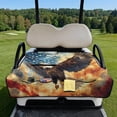 thumbnail image 2 of Yuyamidu Eagle Golf Cart Seat Cover USA Flag Golf Cart Seat Blanket with Pockets Portable Club Car Seat Towel Travel Sports Golf Cart Accessories, 2 of 8