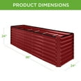 thumbnail image 3 of Best Choice Products 8x2x2ft Raised Metal Outdoor Garden Bed for Flowers Vegetables Herbs - Royal Red, 3 of 8