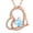 Rose gold-03-Mar., variant on I Love You Birthstone Necklaces for Women, 925 Sterling Silver Necklace with Heart Pendant, Jewelry Birthday Gifts for Her, Wife, Mom, Girlfriend Valentine's Day and Christmas