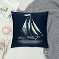 thumbnail image 2 of COMIO Navy Blue Nautical Ocean Boat Anchor Throw Pillow Covers, Ship Nautical Gifts, Boat Pillow Cases Home Ship Sofa Decor, 2 of 5