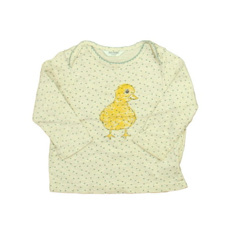 

Pre-owned Boden Girls Ivory | Blue | Yellow Duck Long Sleeve Shirt size: 6-12 Months