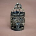 thumbnail image 3 of Small Metal Hanging Candle Holder Decorative Candle Lantern Vintage Tabletop Lantern Centerpiece for indoor and outdoor Party C, 3 of 7