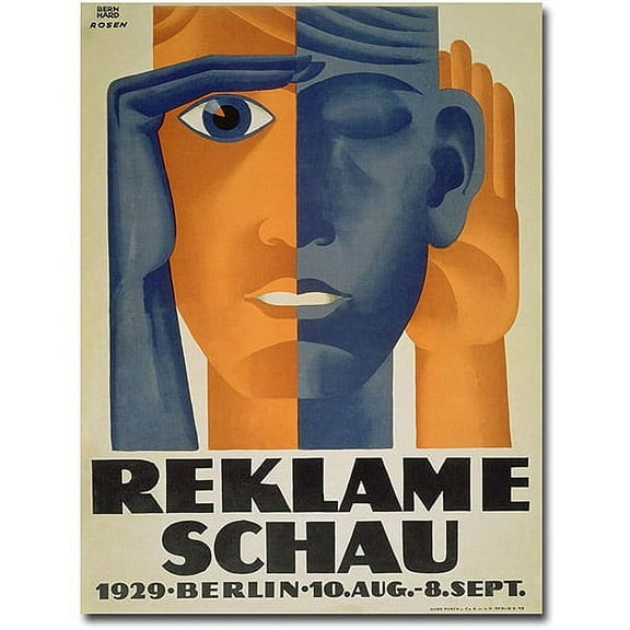 Trademark Fine Art Lucian Bernard Reklameschau 1929 Canvas Wall Art - 18x24