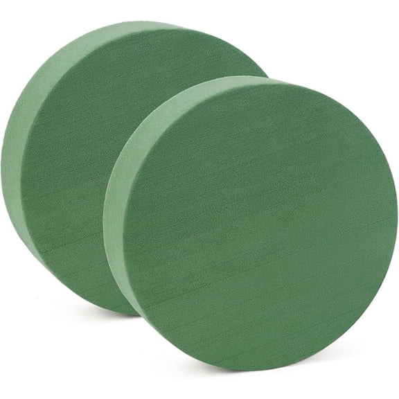 CZQ Round Floral Foam Blocks Florist Foam Blocks Wet Dry Green Foam for Artificial Flowers, Wedding Aisle Flowers, Craft Project, Arty Decoration and Fresh Flower Arrangement (2 Pack 6 inch)