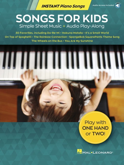Songs For Kids Instant Piano Songs Simple Sheet Music Audio Play Along Other Walmart Com