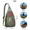thumbnail image 4 of Chic Paisley Sling Backpack - Exotic Colorful Pattern Shoulder Bag, Fashionable Anti-Theft Pack for Commuters, 4 of 4