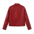 thumbnail image 3 of Ailaofu Women's Trendy Faux Leather Jacket Moto Short Jacket Fashion PU Jacket Coat, 3 of 4