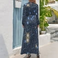 thumbnail image 3 of Dark Blue Galaxy Dress Vivid Sparkle Stars Elegant Maxi Dress Street Style Beach Long Dresses High Waist Printed Clothing, 3 of 5