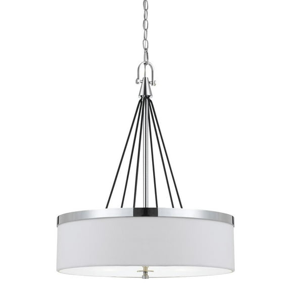 Cal Lighting 60W X 3 Rimini Pendant Fixture With Hardback Fabric Shade