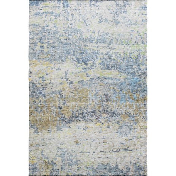 Addison Rugs Mayfield Premium Machine Washable Transitional Modern Blue Rectangle Rug, 8' x 10'