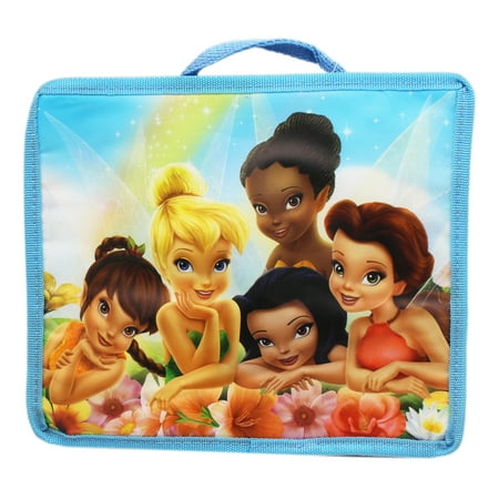 - Disney Fairies Bright and Flowery Day Sky Blue Accordion Style Lunch Bag