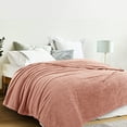 thumbnail image 5 of Exclusivo Mezcla Fuzzy Fleece King Size Bed Blanket, Lightweight Fluffy Solid Velvet King Blankets, 90x104 Inches, Dusty Pink, 5 of 11
