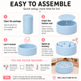 thumbnail image 6 of BEEPRINCESS Foam Ball Pit - Soft Play for Baby Infants and Toddlers Ages 1-3, Round Shape, No Balls Included, Blue, 6 of 10