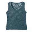 thumbnail image 5 of XINXIAOO Women's Summer Crochet Tank Tops Knit Sleeveless Scoop Neck Sweater Vest Boho Hollow Out Cover Ups, Size S, 5 of 5