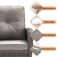 thumbnail image 5 of PARKWELL 6-Piece Outdoor Furniture Sets,All-Weather Wicker Patio Sectional Sofa Couch Conversation Sets with Cushions for Balcony,Gray, 5 of 12