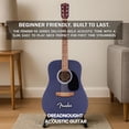 thumbnail image 4 of Fender FA-25 Dreadnought Acoustic Guitar - Saphire Blue w/ Gig Bag, 4 of 4