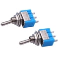 thumbnail image 4 of 10Pcs SPDT Mini Toggle Switch 3-Pin 2 Position ON/ON Miniature Toggle Switch 6A 125V AC Toggle Switch -102, 4 of 5