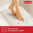 thumbnail image 6 of Rubbermaid Soft Foam Tub Mat, Non-Slip Bath Mat with Quick-Drain Holes, BPA-Free TPE, 35.88" x 17", White, 6 of 11