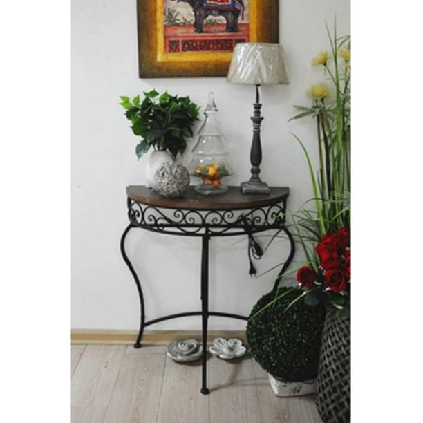 Hgc Boston Metal Half Moon Console Table Com Hgc Boston Metal Half Moon Console, Round Table Half Moon Bay