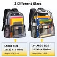 thumbnail image 2 of Mochila transparente Vorspack extra grande de PVC transparente negro, 2 of 6