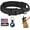 Black, variant on Tactical Dog Collar, Adjustable Military Training Nylon Dog Collar with Control Handle and Heavy Metal Buckle for Medium and Large Dogs, with Patches and Airtags Case