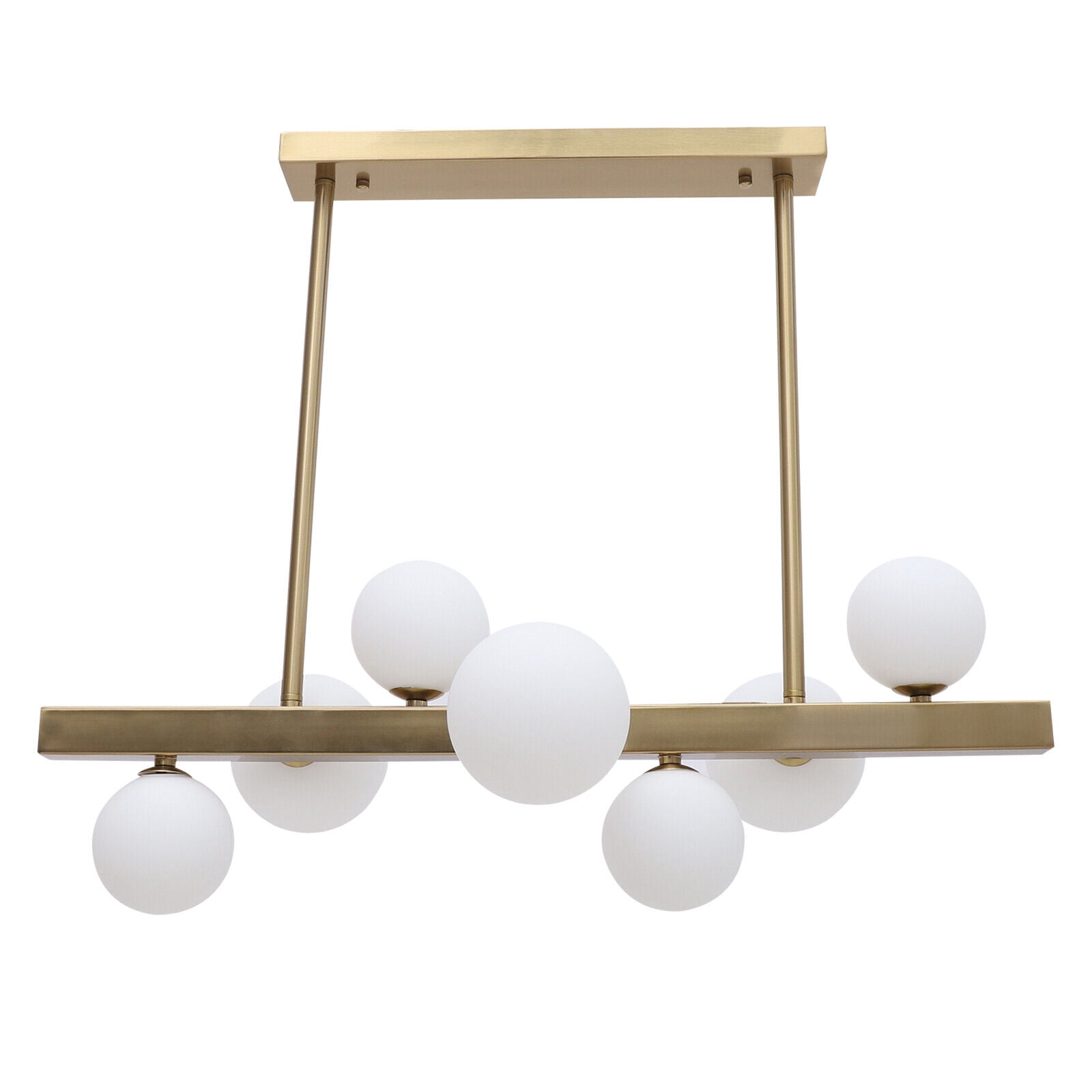 Glass Ball Bubble Chandelier 7-Light LED Pendant Lamp Ceiling Light Fixture Gold