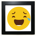 thumbnail image 1 of Laugh Cry Cute Online Chat Face Cartoon Black Square Frame Picture Wall Tabletop, 1 of 3
