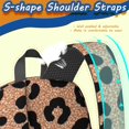 thumbnail image 5 of Black and Orange Leopard Print Pattern 17" School Backpacks for Teens,Waterproof Oxford Fabric,S-Shape Padded Straps for School,Travel,Hiking,Camping, 5 of 6