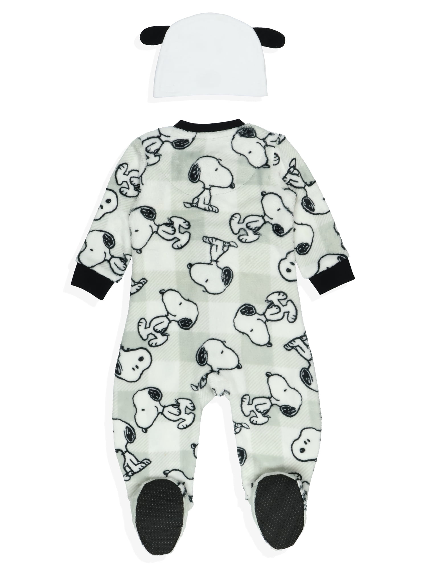 Peanuts Unisex Baby Matching Family Pajamas Snoopy Union Suit with Hat Set, 2 Piece, Sizes 9M-18M