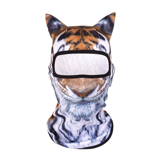 Animal balaclava mascarilla de mascarilla para capucha cubierta de cara con motocicleta de verano de esquí para esquiar Tigre