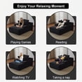 thumbnail image 3 of Oversized Chaise Lounge Chair Cozy Cloud Couch, Modern Plush Corduroy Upholstered Sleeper Sofa Daybed with 3 Throw Pillows and Wide Armrest for Living Room, No Assembly Required,White, 3 of 9